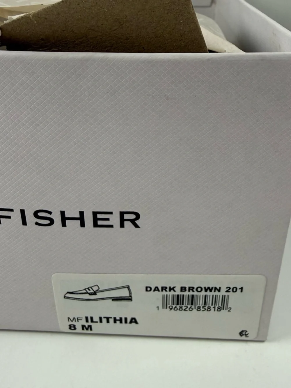 Marc Fisher Filithia Loafers Womens 8W Dark Brown Faux Leather Flats NEW
